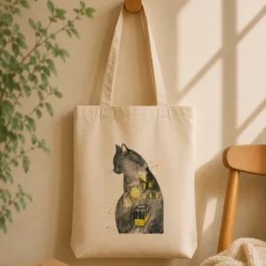 Tote Bag “Gato Noir” – Ilustração Artística