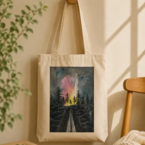 Tote Bag “Floresta á Noite” – Ilustração Artística