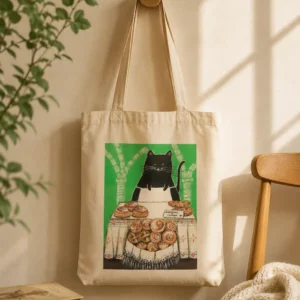Tote Bag “Gato Arrufadas” – Ilustração Artística