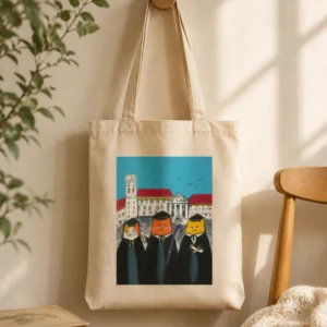 Tote Bag “Gato Estudante de Coimbra” – Ilustração Artística