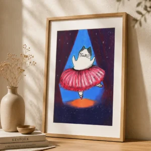 “Gato Bailarina” – Poster Ilustração