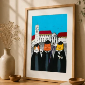 "Estudantes de Coimbra" - Poster Ilustração