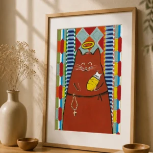 "Gato Santo António" - Poster Ilustração