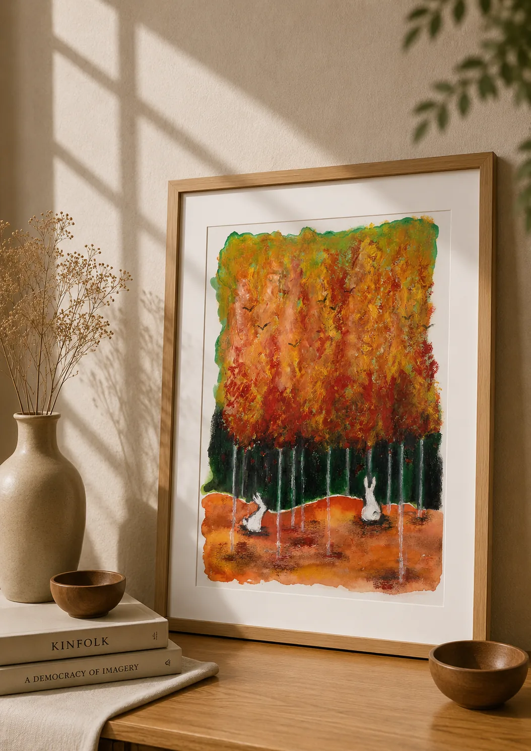 "Floresta de Outono" - Poster Ilustração