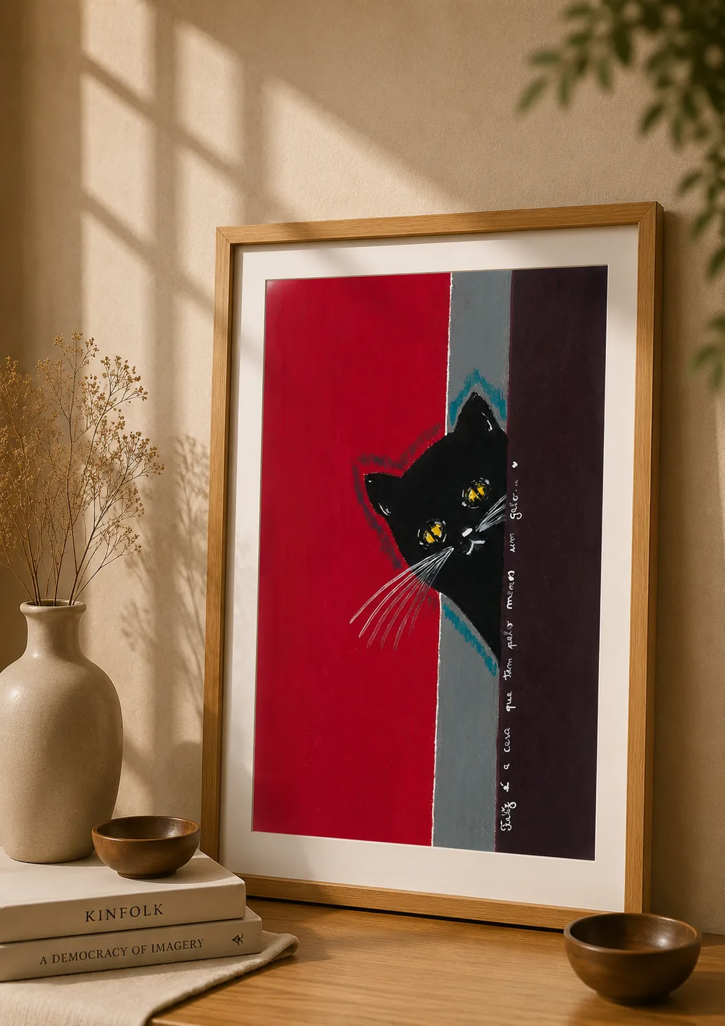 "Gato a Espreitar" - Poster Ilustração