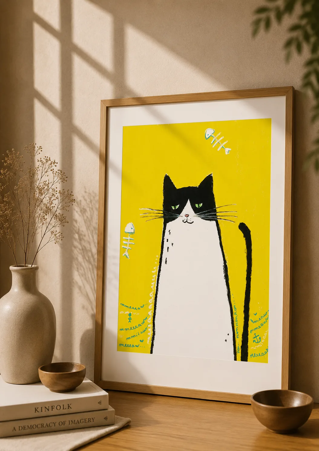 "Gato Amarelo" - Poster Ilustração