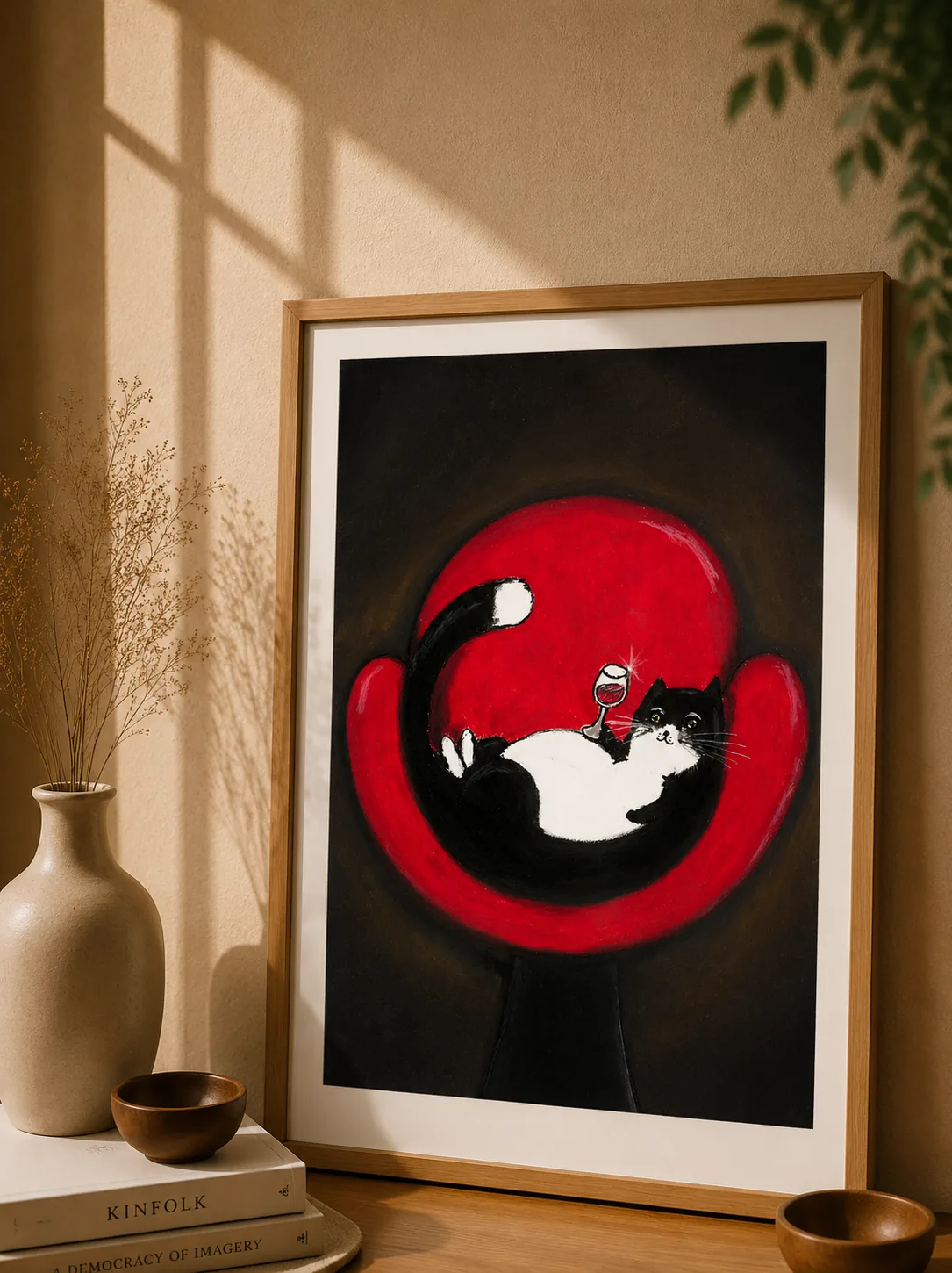 "Gato Vinho" - Poster Ilustração