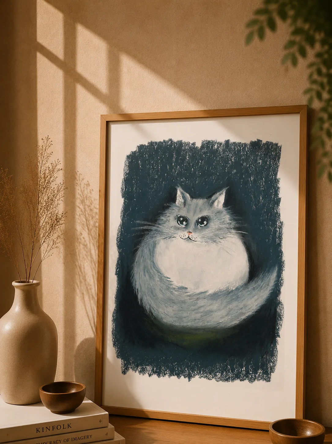 "Moon Cat" - Poster ilustração
