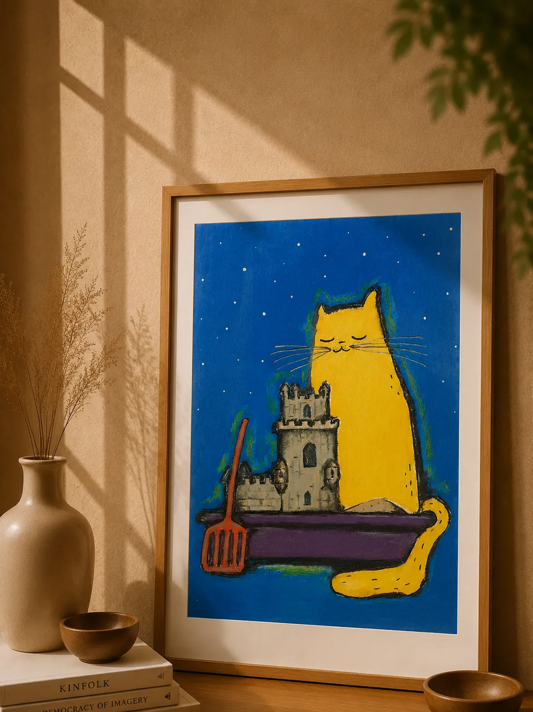 "Gato Torre de Belem" - Poster Ilustração